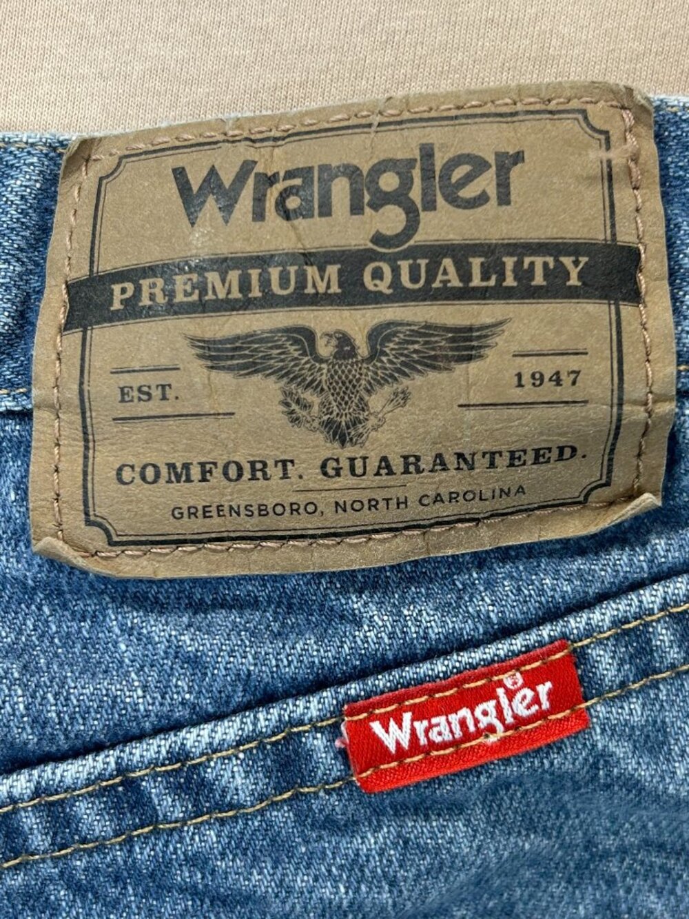 Wrangler Jeans Mens 33x29 Blue Denim Five Star Premium Regular Fit